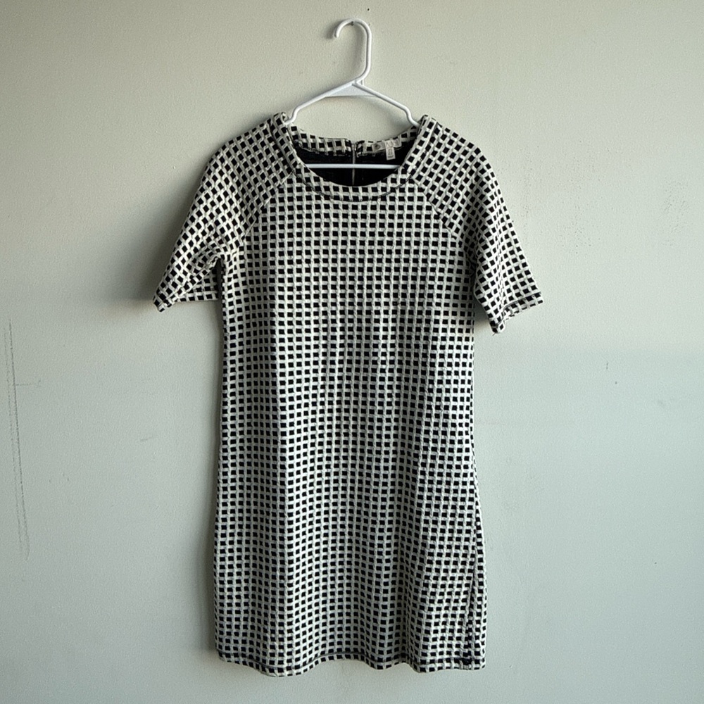 Lila Rose Monochrome Checkered Mini Dress